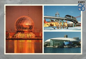 Postcard Three Memorable Sites At Expo Center Omnimax Theater Vancouver Canada