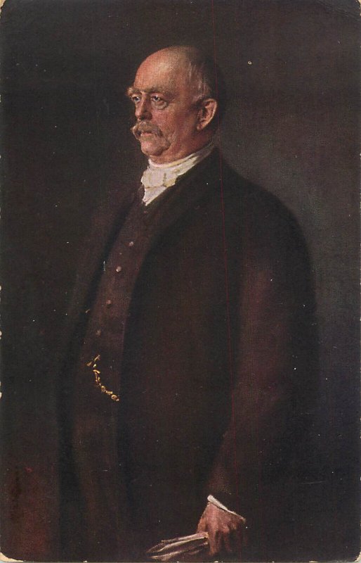 German statesman and diplomat Count Otto of Bismarck portrait postcard