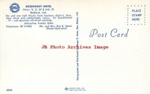 IN, Bedford, Indiana, Rosemount Motel, Exterior View, Dexter Press No 62210 