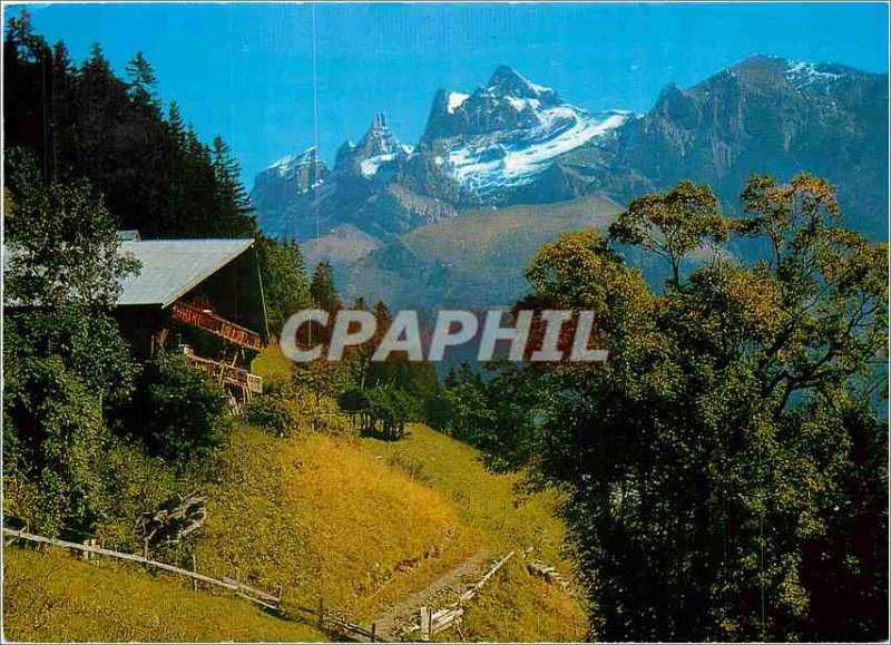 Postcard Modern Landscape has Champery Valais Les Dents du Midi