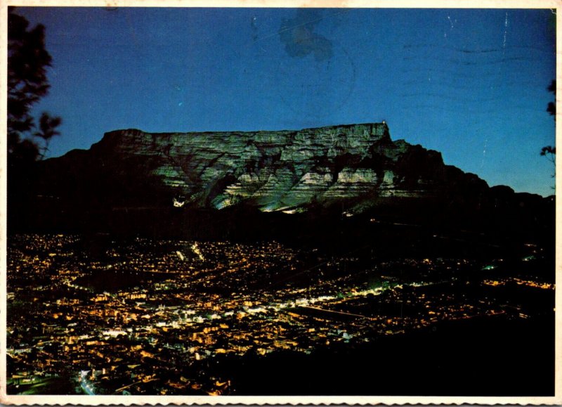 South Africa Cape Town Panorama At Night 1973