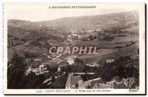 Old Postcard Auvergne Saint Nectaire The valley between the two stations