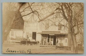 LENOXVILLE PA POST OFFICE ANTIQUE REAL PHOTO POSTCARD RPPC