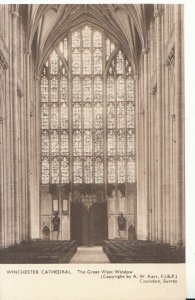 Hampshire Postcard - Winchester Cathedral - The Great West Window - Ref TZ606