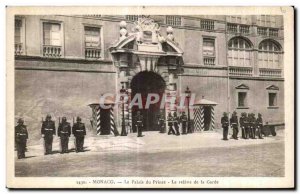 Postcard Old Palace Monaco Prince notes The Guard Army