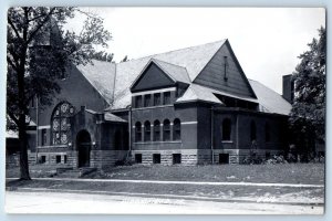 Bloomfield Iowa IA Postcard RPPC Photo ME Methodist Church c1940's Vintage