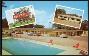 32620) North Carolina ROCKY MOUNT Hunt's Motel on 301 & 301A older cars - Chrome