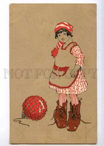 236061 Girl & ball RUSSIAN ADVERTISING AVANT-GARDE TREUGOLNIK