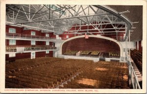 Postcard Auditorium & Gymnasium Augustana College Rock Island Illinois~1357340