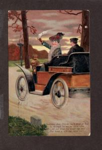 U S 1909 Picture Postcard Away We Go!