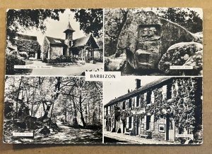 VINTAGE 1955 USED REAL PHOTO POSTCARD - BARBIZON, FRANCE - LIGHT CREASES