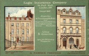 Eagle Insurance Co London Birmingham Leeds etc c1910 Postcard