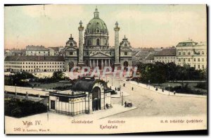 Old Postcard Karlsplatz Wien