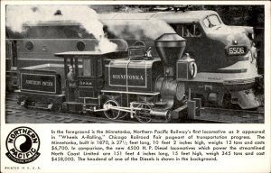 Northern Pacific Railway Minnetonka Train Yellowstone Line Vintage Postcard