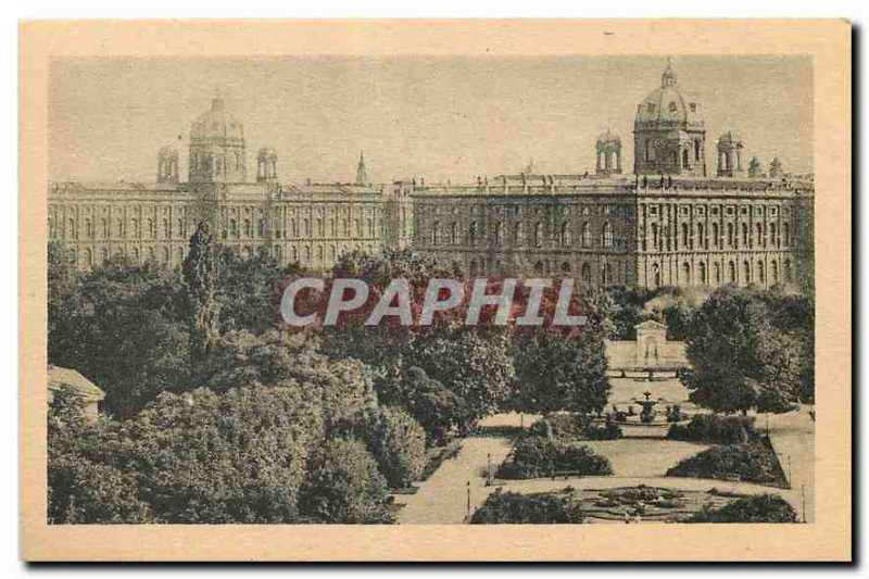 Old Postcard Wien Volksgarten mit Staatsmuseen