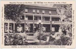 Hotel le Manor, Grill Club Tavern, Berthierville , Quebec, Canada , 20-30s