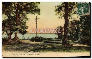 Old Postcard Honfleur Calvary