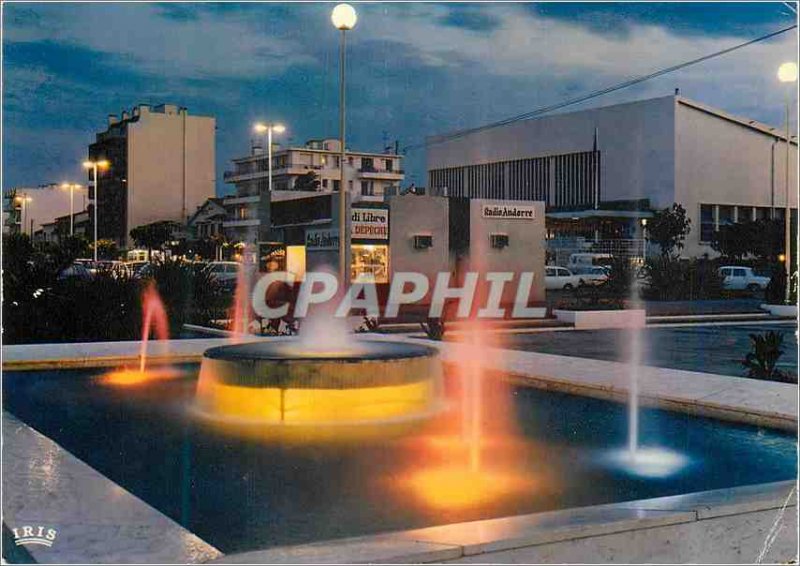 Modern Postcard Canet Beach Beach Radiant the Casino Basin saw Night