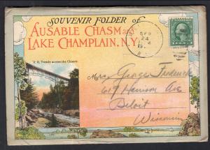 Ausable Cham and Lake Champlain,NY Souvenir Folder