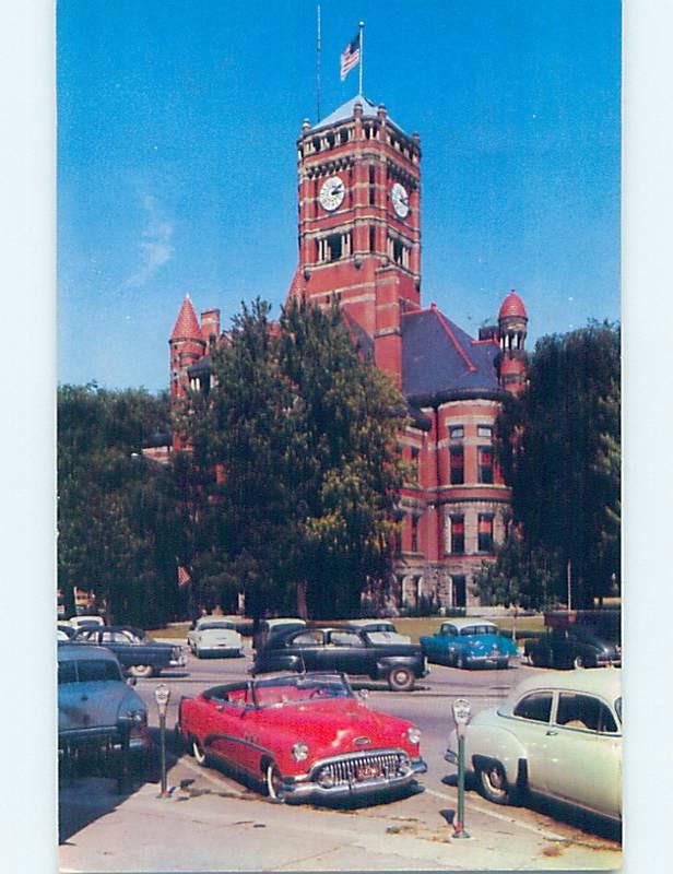 Pre-1980 OLD CARS AT COURT HOUSE Bryan Ohio OH d2788