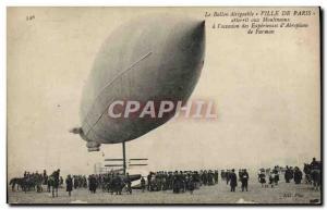 Old Postcard Jet Aviation Airship Zeppelin landed at Paris City Moulineaux Ex...