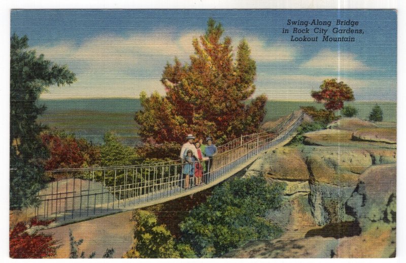 Swing-Along Bridge in Rock City Gardens, Lookout Mountain