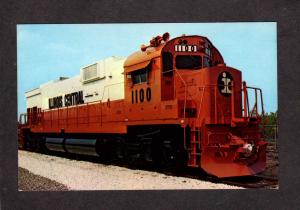 Illinois Central Railroad Train Locomotive Engine 1100 Alco C-636