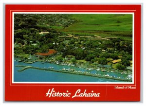 Aerial View Historic Lahaina Maui Hawaii HI UNP Continental Postcard O21