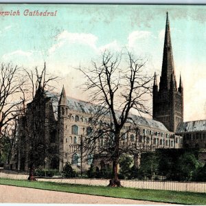 c1900s Norfolk, England Anglican Norwich Cathedral Picture Postcard A81