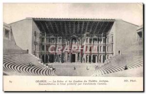 Old Postcard The Orange stage and the stands of the Ancient Theater
