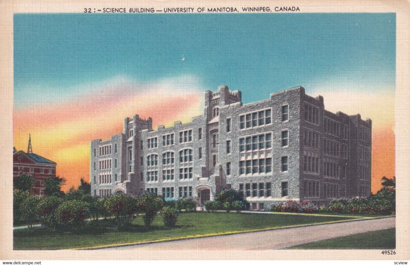 WINNIPEG, Manitoba, Canada, 1930-1940s; Science Building, University Of Manitoba