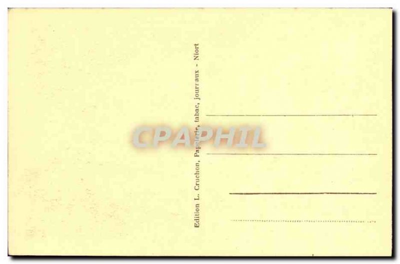 Postcard Old Dungeon Niort and War Memorial