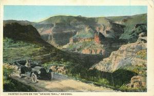 Apache Trail Painted Cliffs Autos C-1915 Postcard 5057
