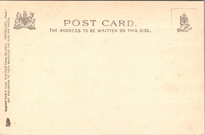 Rotunda of Memorial Library, Rockland MA Tuck 2231 UDB Vintage Postcard R37