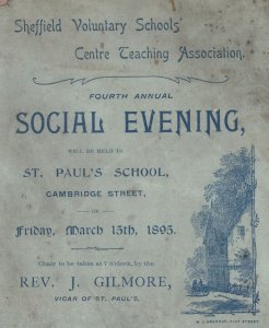 Sheffield St Pauls School Victorian 1895 Theatre Concert Programme