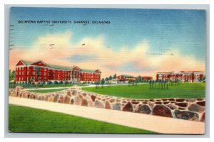 Vintage 1943 Postcard Oklahoma Baptist University Campus Shawnee Oklahoma