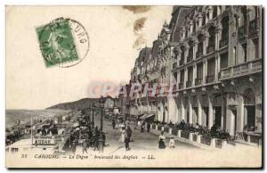 Old Postcard Cabourg La Digue English Boulevard