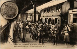 CPA PARIS Greve des Cheminots de l'Ouest Etat 1910 Gare Montparnasse (971909)