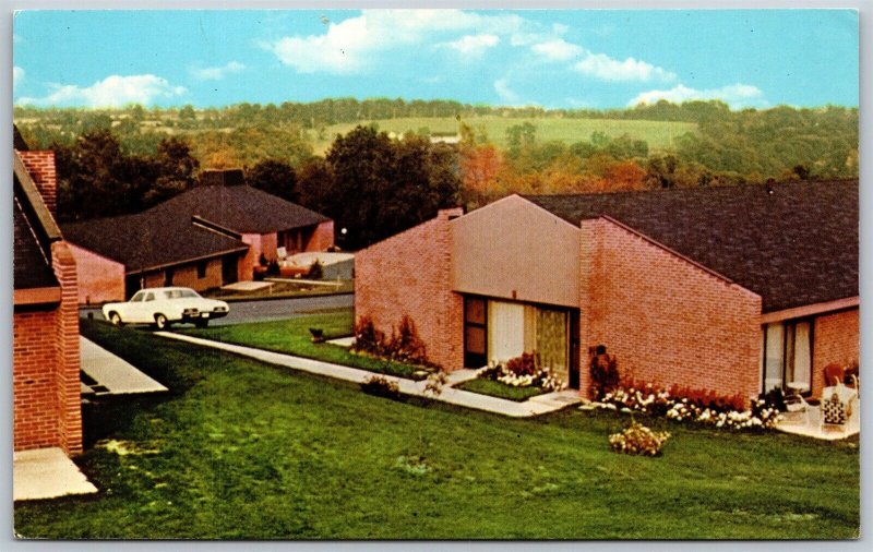 Vtg Wooster Ohio OH College Hills Retirement Village Apartments 1970s Postcard