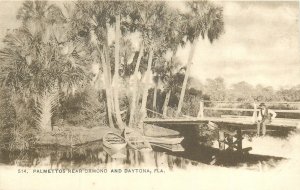 c1910 Daytona Beach Florida Palmetto's Ormond undivided Postcard 25-11847