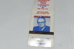 Put the Big M back in Magistrate Elect John Morrow 20 Strike Matchbook Cover