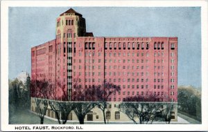 Postcard IL Rockford - Hotel Faust