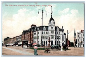 c1905 Hotel Monument Trolley Car Post Office Wyndham St. Ontario Canada Postcard