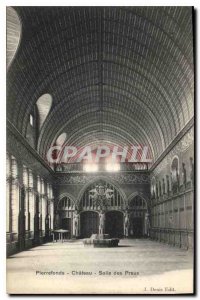 Old Postcard Pierrefonds Chateau Preux Hall
