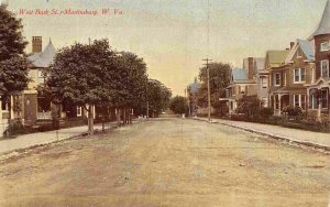 West Burk Street Martinsburg West Virginia 1910c postcard