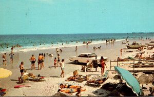 Florida Jacksonville Beach At High Tide 1971