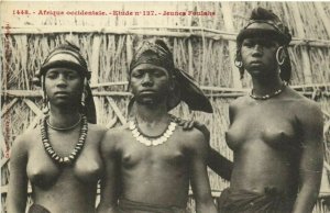 CPA AK Senegal Ethnic Nude Fortier - 1448. Etude n 127 Jeunes Foulahs (71063)