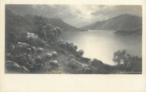 Postcard UK Painting Scotland Loch Lomond, Dunbartonshire