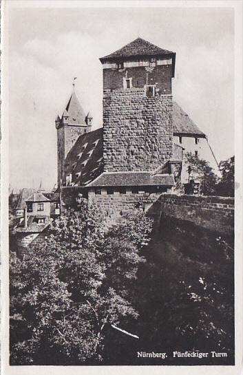 Germany Nuernberg Fuenfeckigertor Turm Real Photo