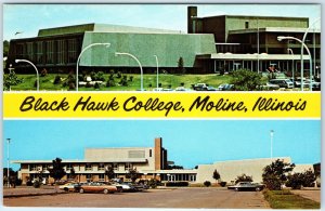 c1970s Moline, IL Black Hawk College Greetings Quad Cities Campus Library A306